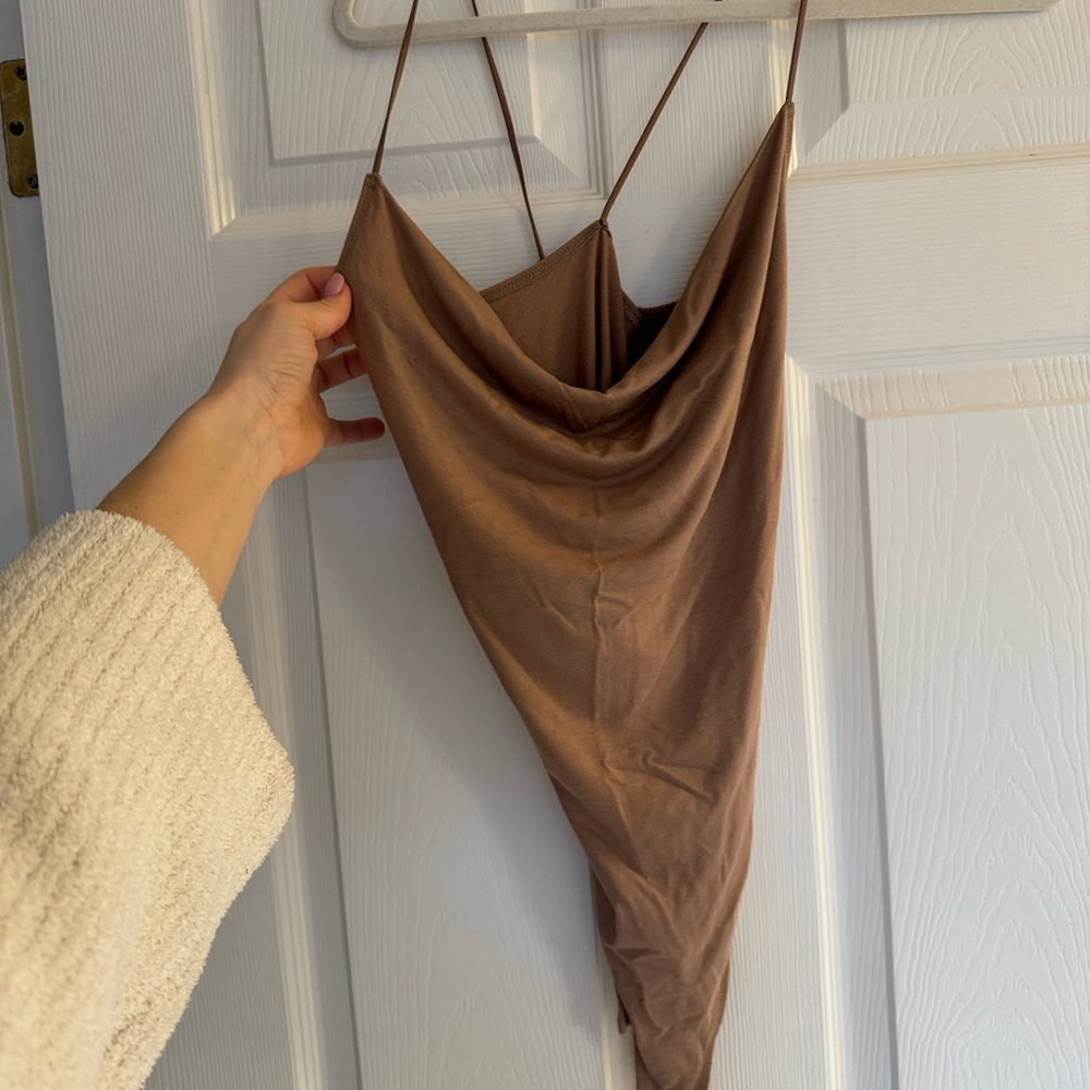 Abercrombie & Fitch Taupe Tank bodysuit